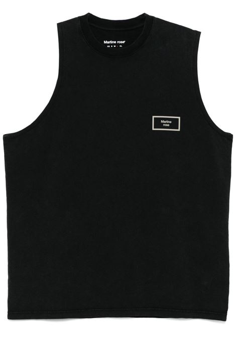 Black logo-print tank top Martine Rose - men